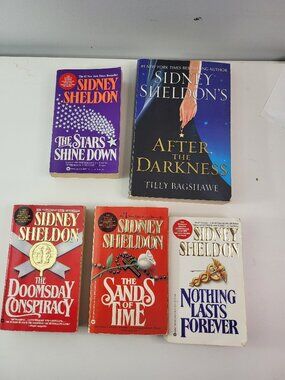 Sidney Sheldon Paperback Book Lot 5 Novels Fiction Thriller Mystery Bundle